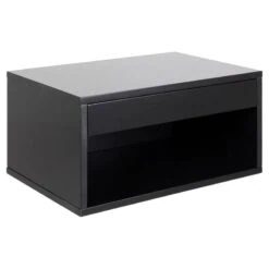Olira zwevend Nachtkastje Zwart 50cm