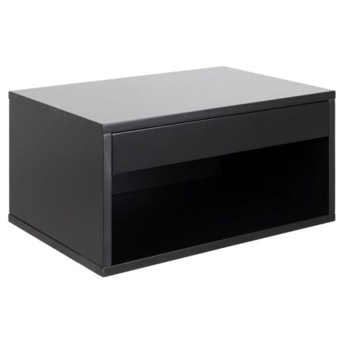 Olira zwevend Nachtkastje Zwart 50cm