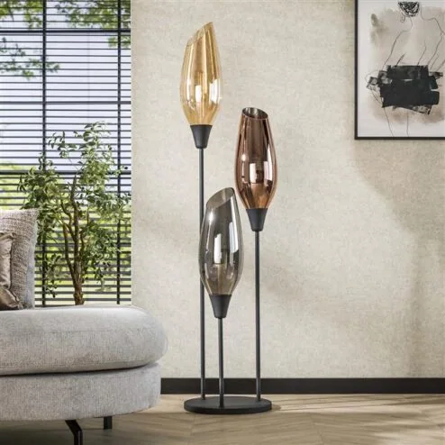 Olmo 3-lichts Vloerlamp XL Mixglas