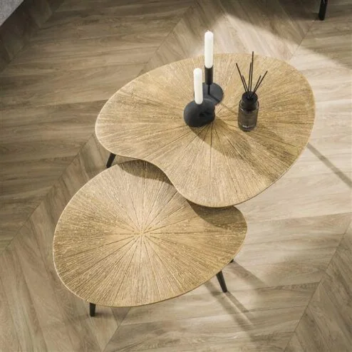 Rivo Salontafel set van 2 Niervorm Brons