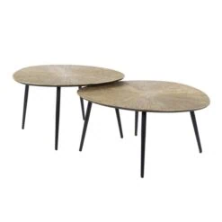 Rivo Salontafel set van 2 Organisch Brons