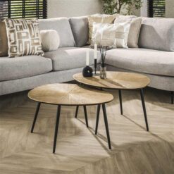Rivo Salontafel set van 2 Organisch Brons