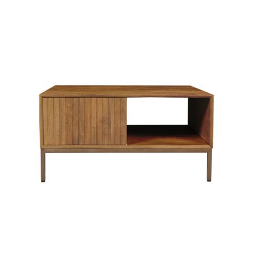 Salontafel Martin Vierkant Naturel 80cm