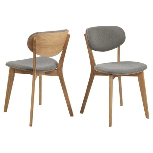 Skano Eetkamerstoel Grijs met Hout