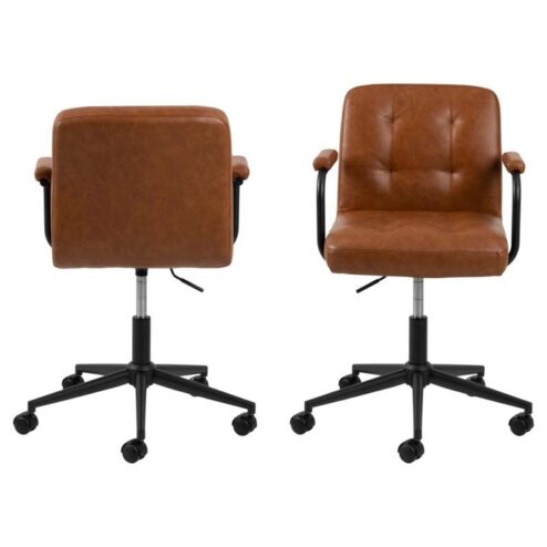 Sorelle Bureaustoel Bruin PU Leer