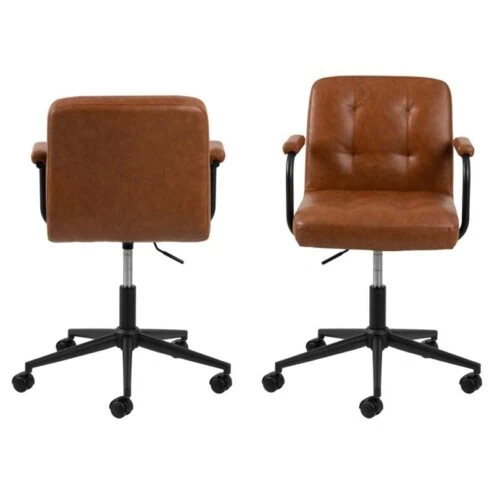 Sorelle Bureaustoel Bruin PU Leer