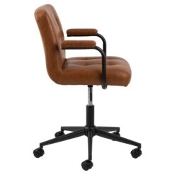 Sorelle Bureaustoel Bruin PU Leer