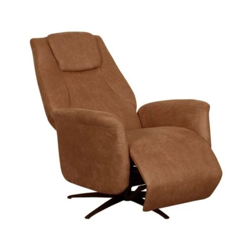 Stockholm Fauteuil Cognac Microleder Elektrisch