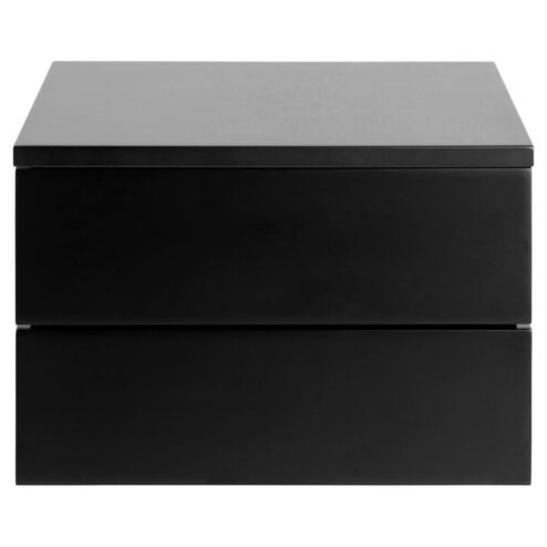 Svea zwevend Nachtkastje 2 lade Zwart 37cm