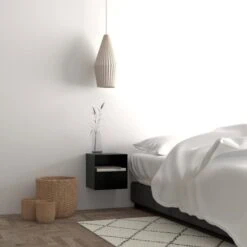 Temari Nachtkastje Zwart Metaal 30cm
