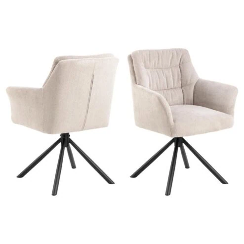 Terano Eetkamerstoel Beige Stof