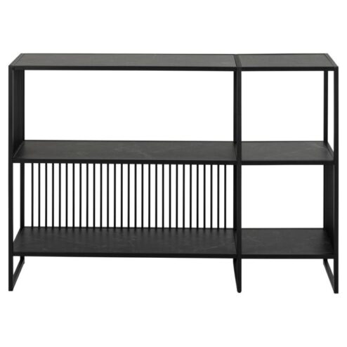 Tissaro Boekenkast Laag Zwart 120cm