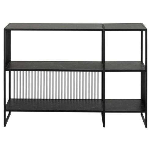 Tissaro Boekenkast Laag Zwart 120cm
