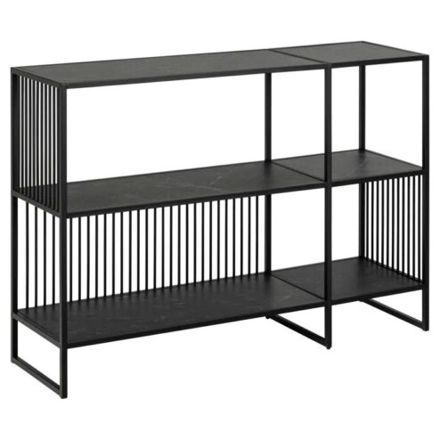 Tissaro Boekenkast Laag Zwart 120cm