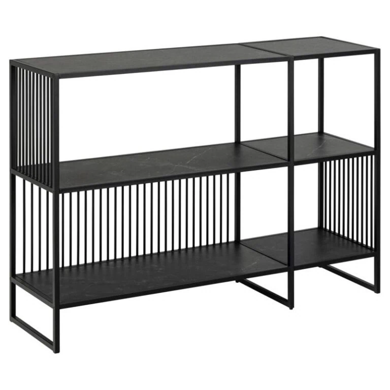 Tissaro Boekenkast Laag Zwart 120cm