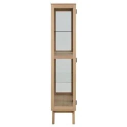 Tuvra Vitrinekast Hoog Naturel Eiken 94cm
