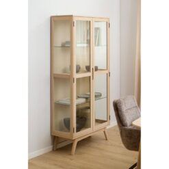 Tuvra-Vitrinekast-Hoog-Naturel-Eiken-94cm-6 Tuvra-Vitrinekast-Hoog-Naturel-Eiken-94cm-6