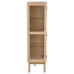 Tuvra Vitrinekast Laag Naturel Eiken 140cm