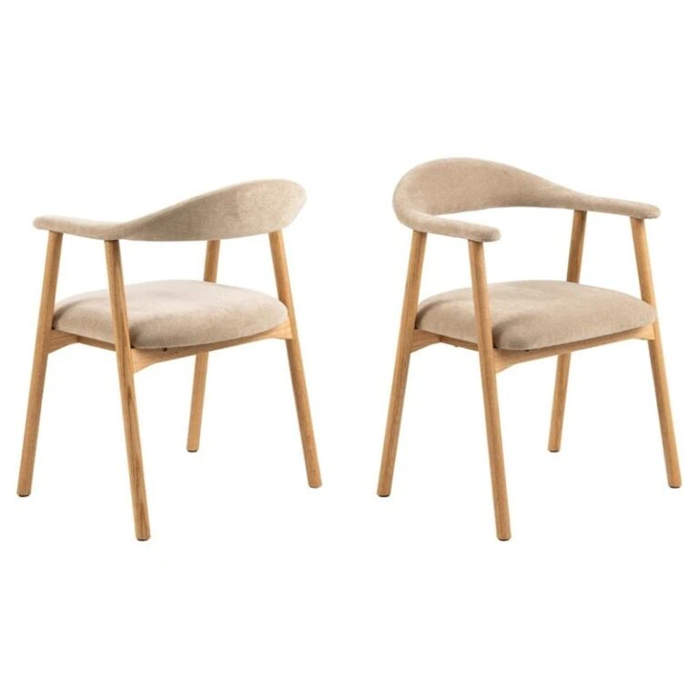 Vandis Eetkamerstoel Beige Stof