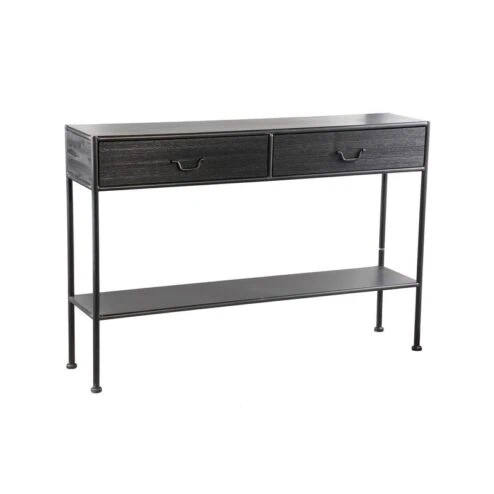 Varo Sidetable 2 lades Zwart Hout