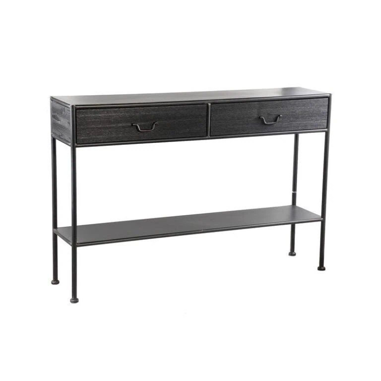 Varo Sidetable 2 lades Zwart Hout