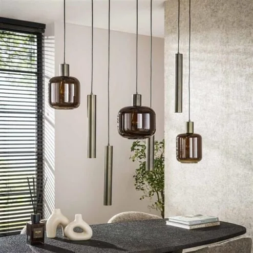 Vigo 7-lichts Hanglamp Bruin