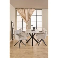 Zuvio Eettafel Grijs Keramiek 135cm