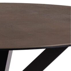 Zuvio Eettafel Rond Bruin Keramiek 120cm