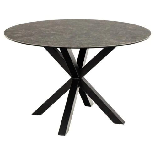 Zuvio Eettafel Rond Zwart Keramiek 120cm