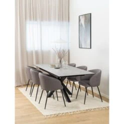 Zuvio Uitschuifbare Eettafel Grijs Keramiek 210cm