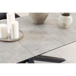 Zuvio Uitschuifbare Eettafel Grijs Keramiek 240cm