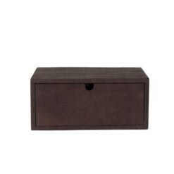 Zwevend Nachtkastje Hover Espresso Mangohout 45cm