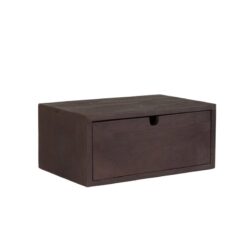 Zwevend Nachtkastje Hover Espresso Mangohout 45cm