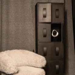 loua wandkast bruin metaal 2