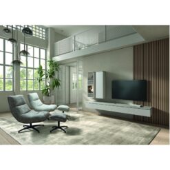 Bravien Zwevend Tv meubel hoog 4 deurs Ivoor 240cm