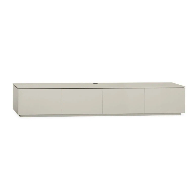 Bravien Zwevend Tv meubel laag 4 deurs Ivoor 240cm