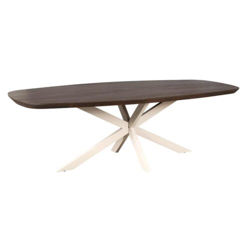Eettafel Martin Deens ovaal Bruin Zand poot 280cm