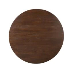 Eettafel Martin rond Bruin Zand Dichte poot 130cm