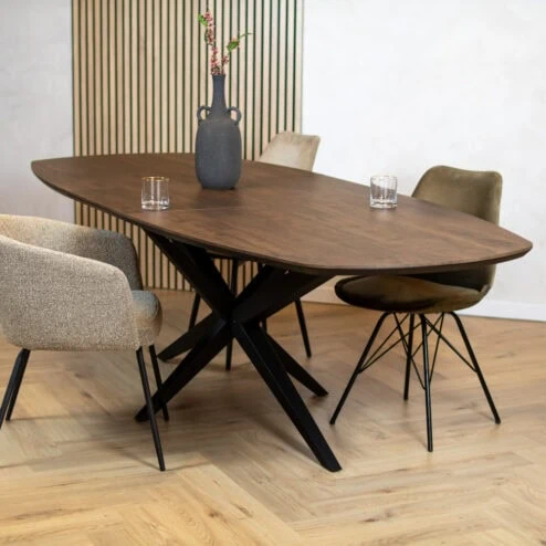 Calvenza uitschuifbare Eettafel Deens ovaal