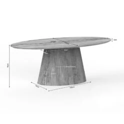 Livia Eettafel Ovaal Naturel 210cm