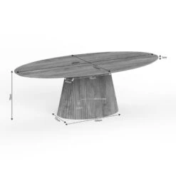 Livia Eettafel Ovaal Naturel 240cm