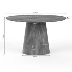 Livia Eettafel Rond Naturel 130cm