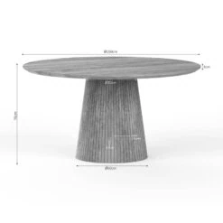 Livia Eettafel Rond Naturel 150cm