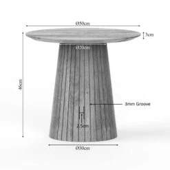 Livia Salontafel Rond Taupe 50cm