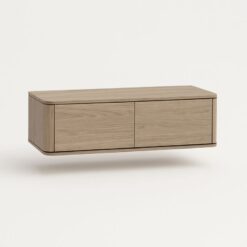 Nuvoro Zwevend Tv meubel 2-deurs Misty oak 124cm