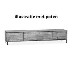 Nuvoro Zwevend Tv meubel 3-deurs Dark Mango 180cm