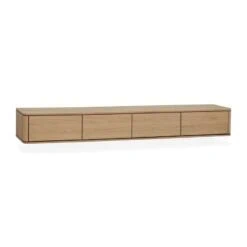 Nuvoro Zwevend Tv meubel 4-deurs Blond oak 236cm