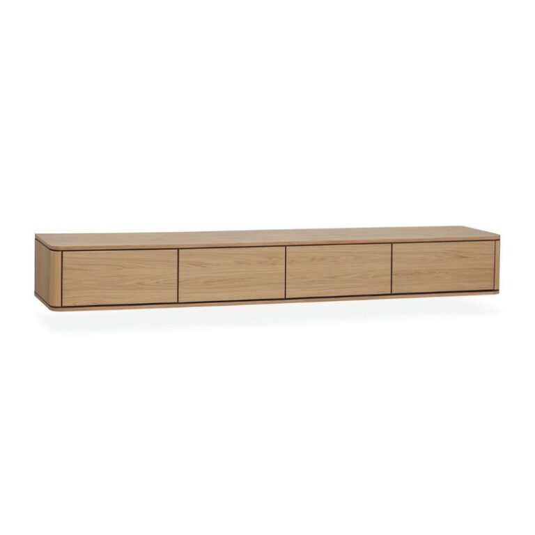 Nuvoro Zwevend Tv meubel 4-deurs Blond oak 236cm