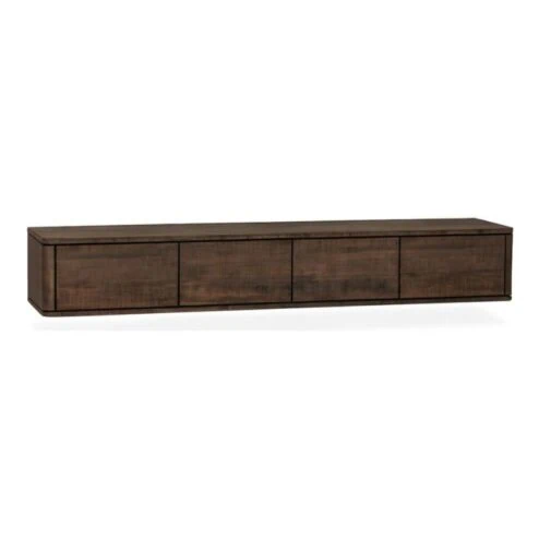 Nuvoro Zwevend Tv meubel 4-deurs Dark Mango 236cm