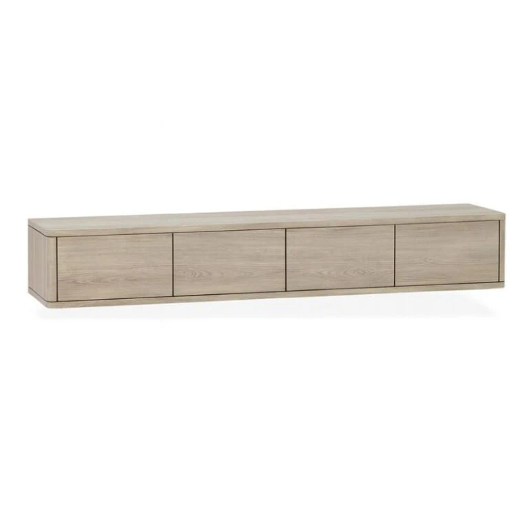 Nuvoro Zwevend Tv meubel 4-deurs Misty oak 236cm